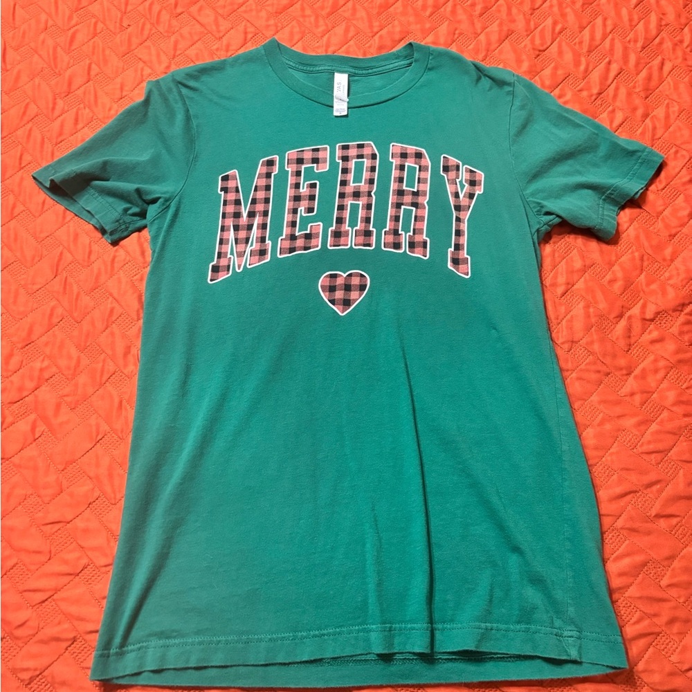 Bella Canvas Green Plaid Graphic Tee